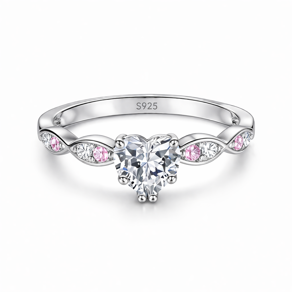 Heart Zirconia Ring Set | 925 Sterling Silver