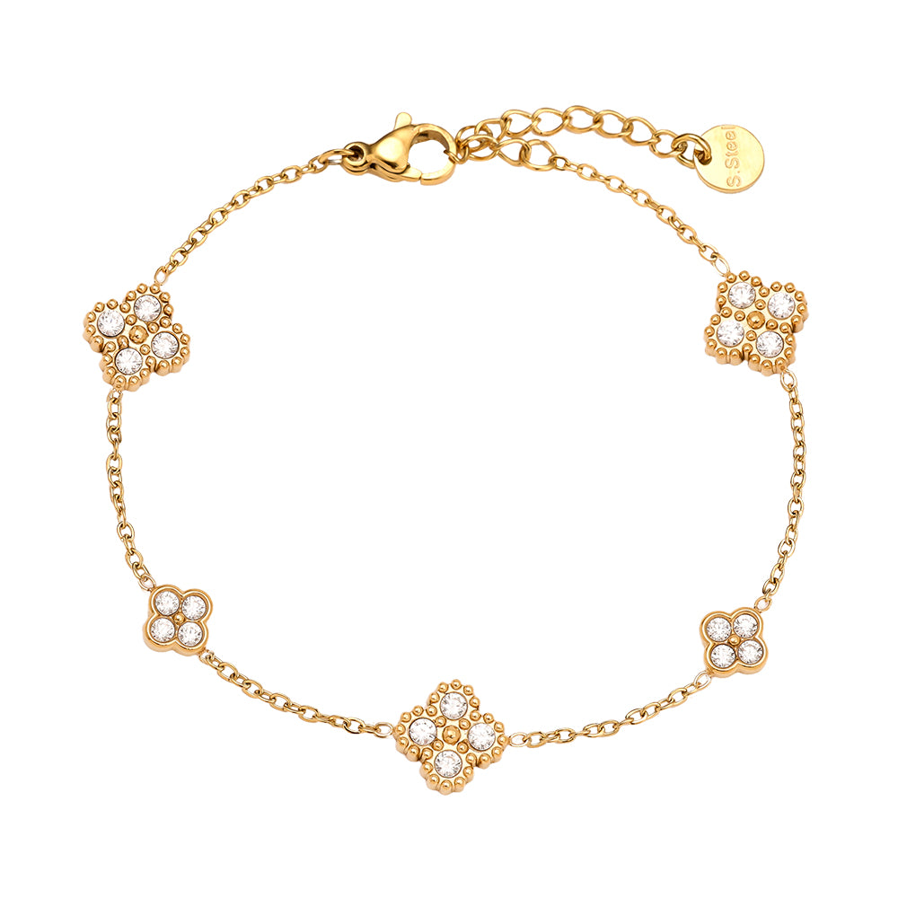Zirconia Clover Bracelet