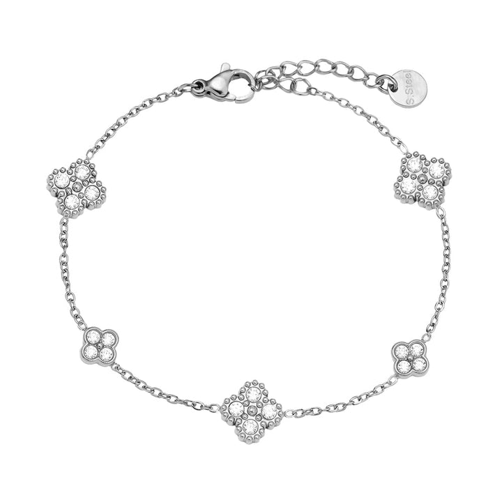 Zirconia Clover Bracelet | Gold or Silver