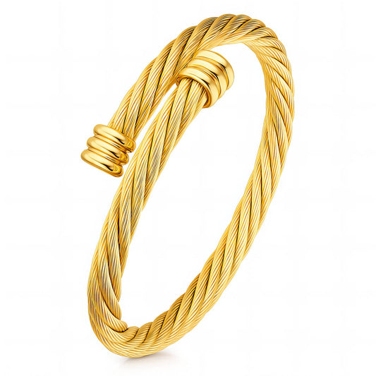 Gedraaide Goudkleurige Bangle