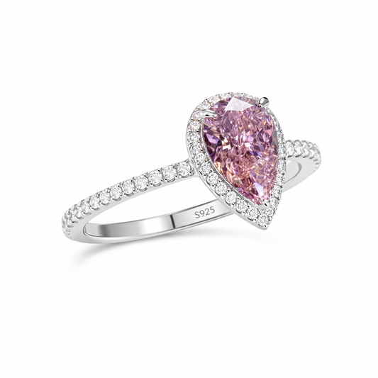 Roze Peer Ring | 925 Sterling Zilver