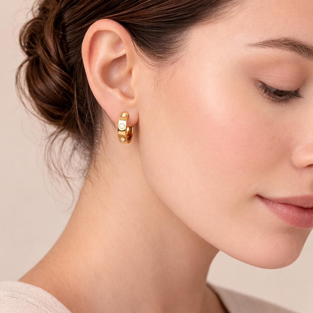 Diamond Hoop Earrings