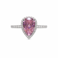 Pink Pear Ring | 925 Sterling Silver
