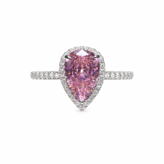Roze Peer Ring | 925 Sterling Zilver