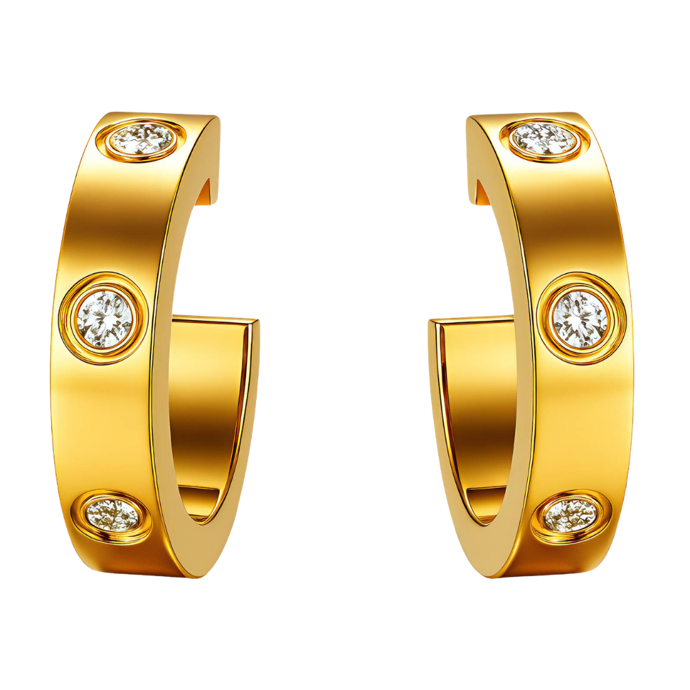 Diamond Hoop Earrings