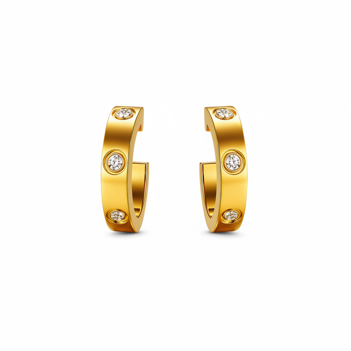 Diamond Hoop Earrings
