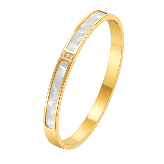 Goudkleurige Parelmoer Bangle
