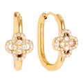 Clover Zirconia Hoops