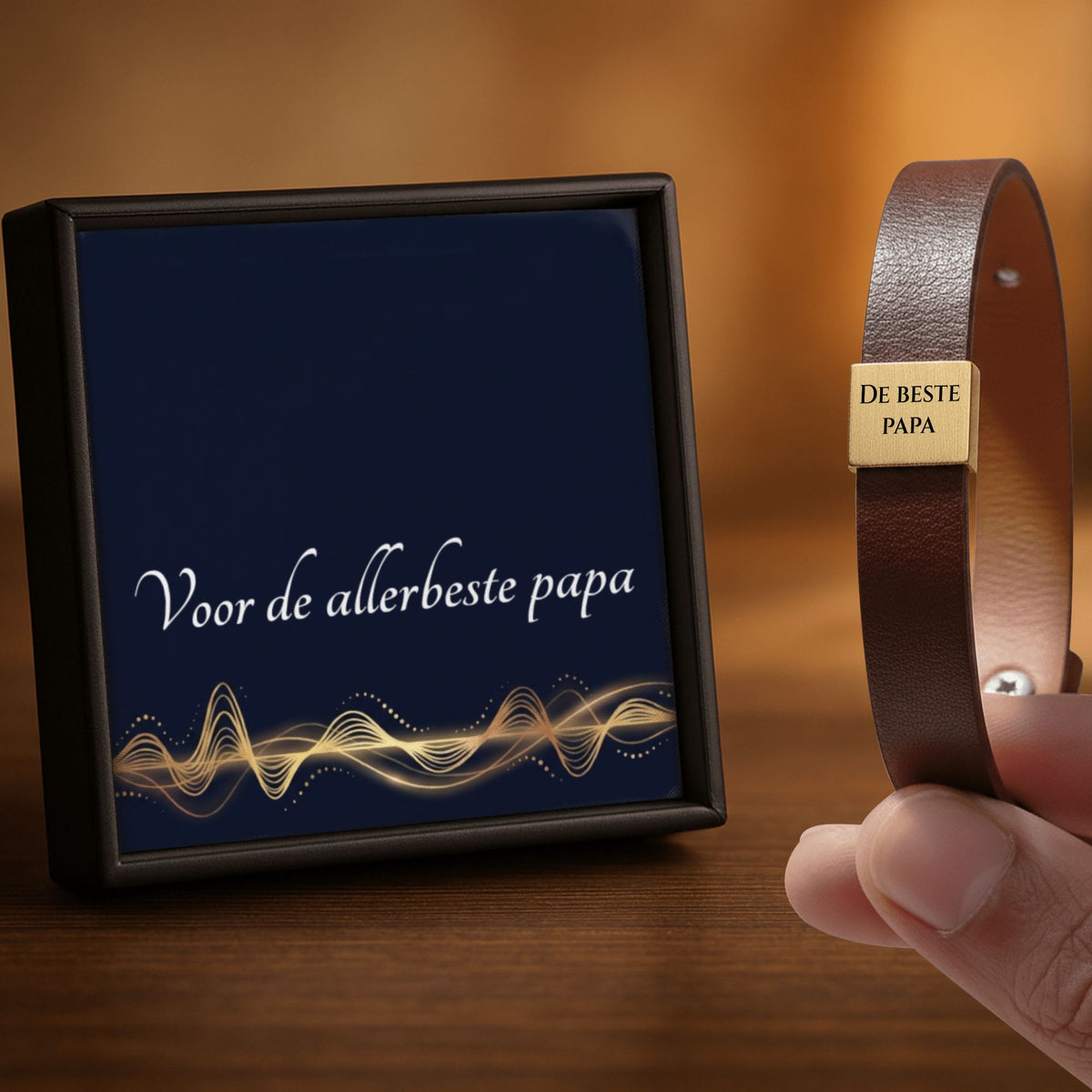 Premium Leren Papa Armband