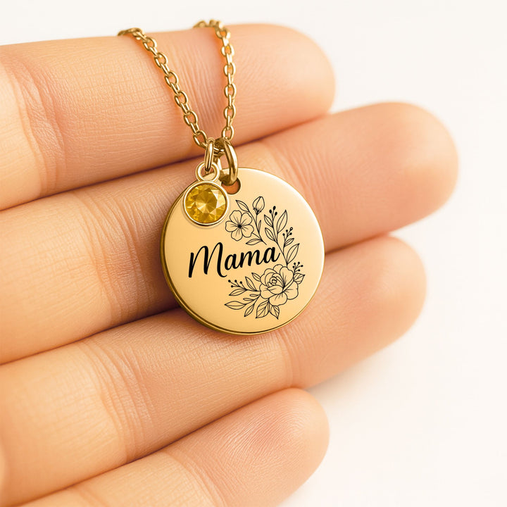 Muntketting met geboortesteen voor mama