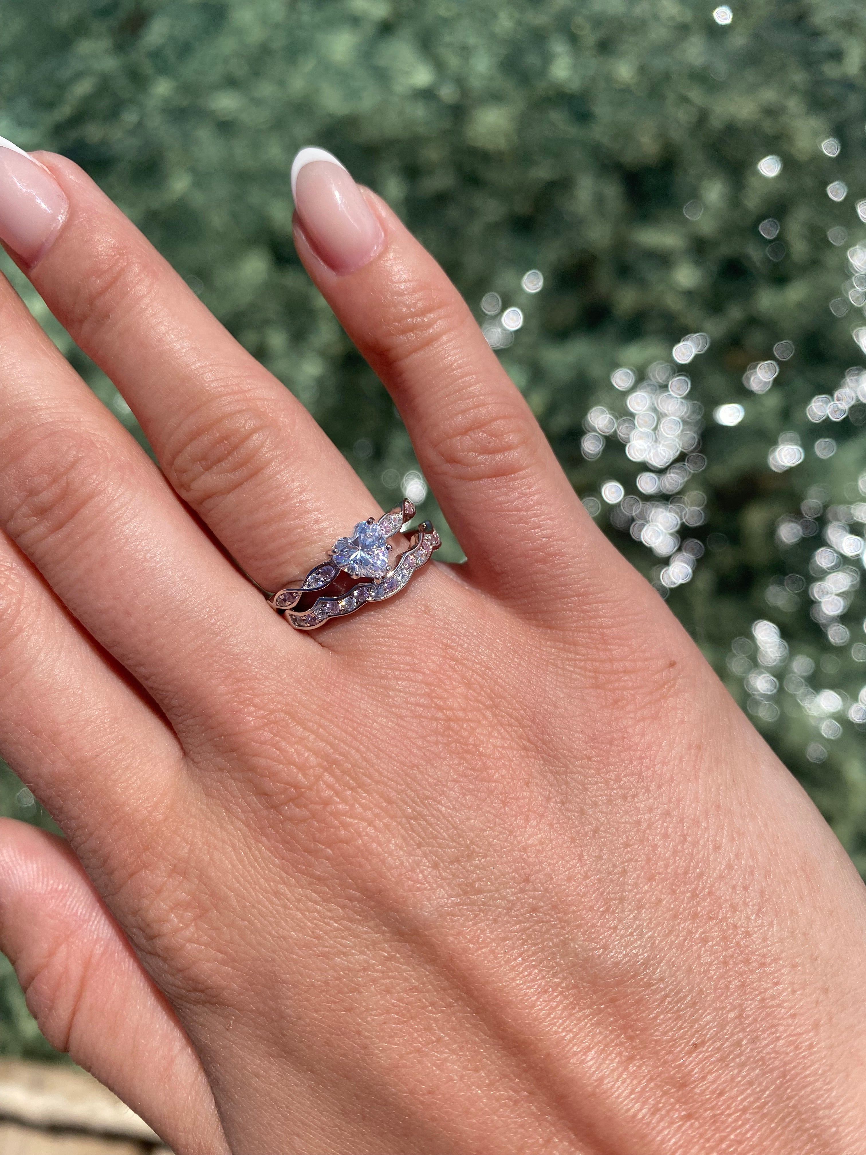 Heart Zirconia Ring Set | 925 Sterling Silver